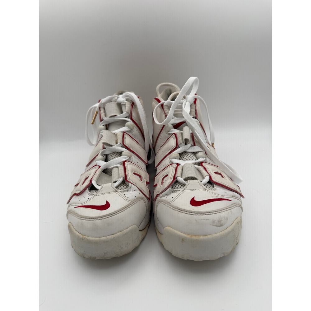 Size 12 - Nike Air More Uptempo White Varsity Red Outline 921948-102 - Picture 4 of 8